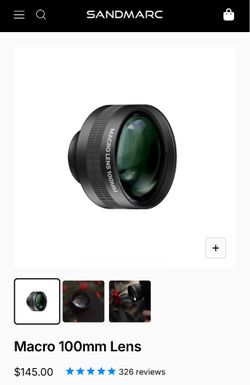 Brand New SANDMARC Macro 100mm Lens + iPhone Case Bundle