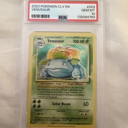 2023 Pokemon Venusaur #003 CLV EN PSA 10 Gem Mint card #gaming #pokemon