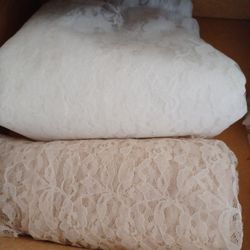 Interior Designer Remodeling: Yards Of Lace, Satan, lace Trim, Wired Ribbon.must See Make Offer.  Available This Week Only.