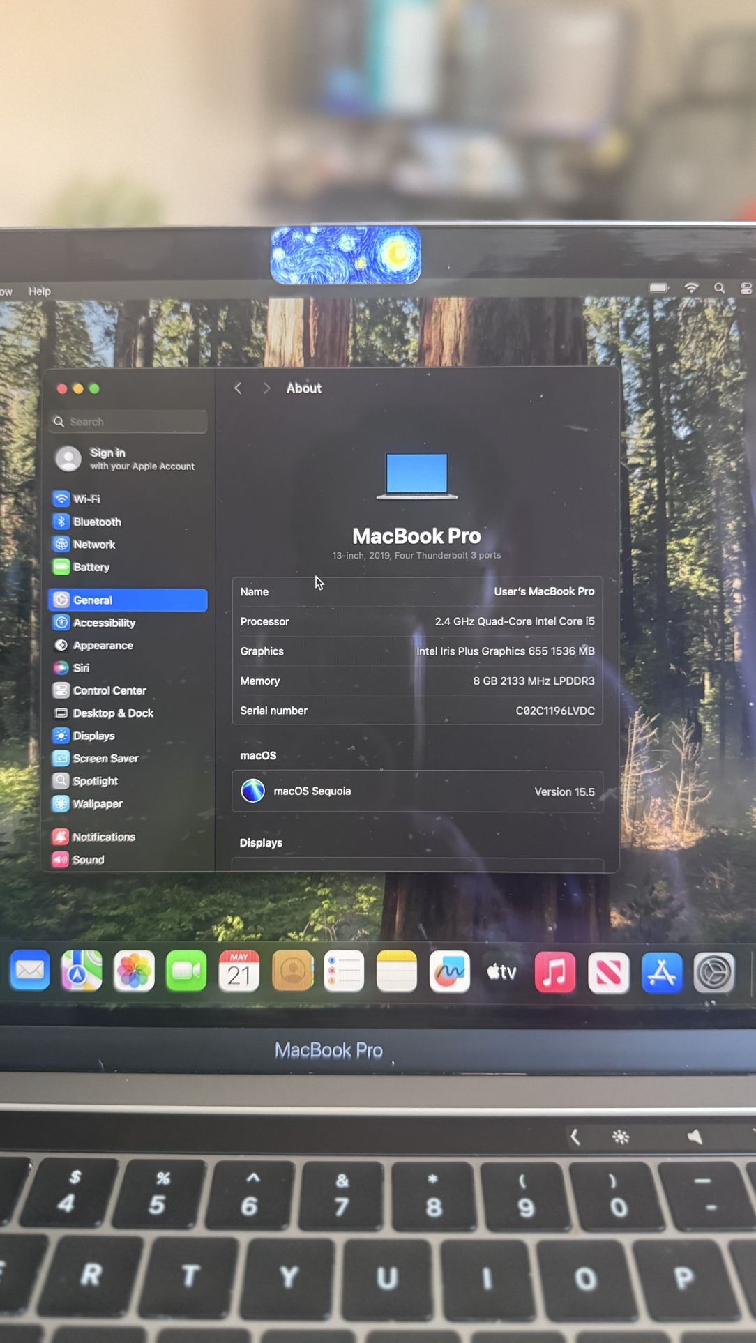 MacBook Pro 13” (2019) – 2.4GHz i5, 8GB RAM, 256GB SSD – Great Condition