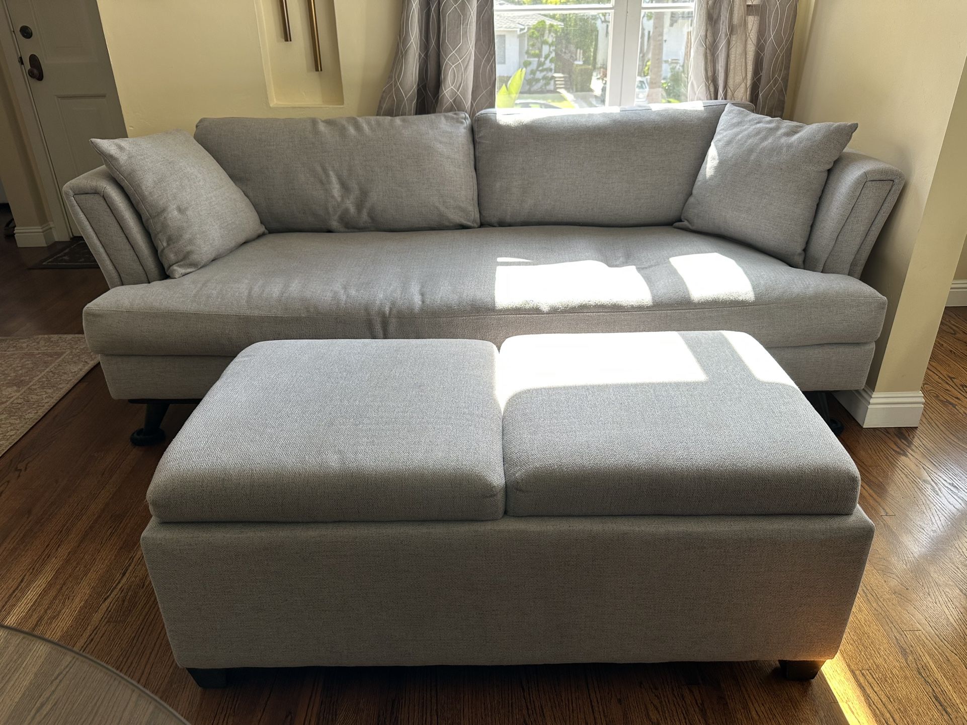 Astoria Sofa and Kyle Cube Ottoman