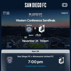 SDFC Vs Minnesota - Semifinals 11/24 -7PM