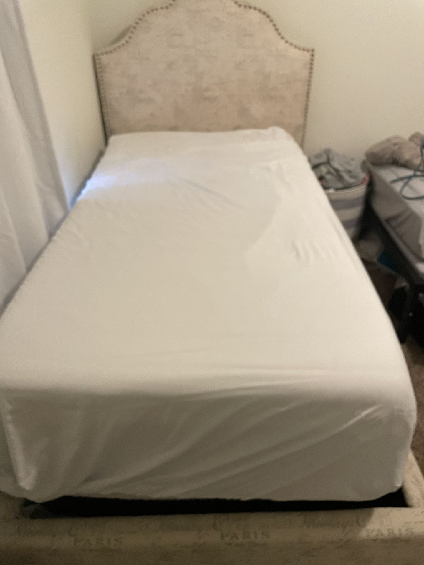 Twin Bed, Mattress And Box 