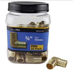 Apollo 3/4 in. Brass PEX-B Barb 90 Elbow Pro Pack (25-Pack)=BC-616