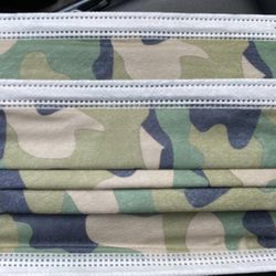 Face masks  Camo Print Adult Disposable 