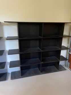 Black custom shelves