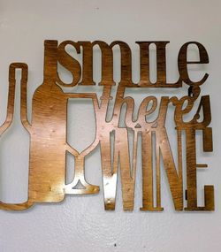 Wine Sign - Kitchen Wall  Decor 