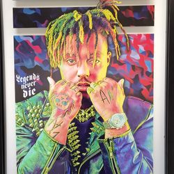 Bape JuiceWrld FTP hypebeast art Wall Glass FLOATING Frame supreme offwhite