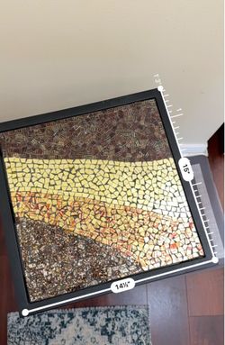 Mosaic Tile C-Shaped Side Table