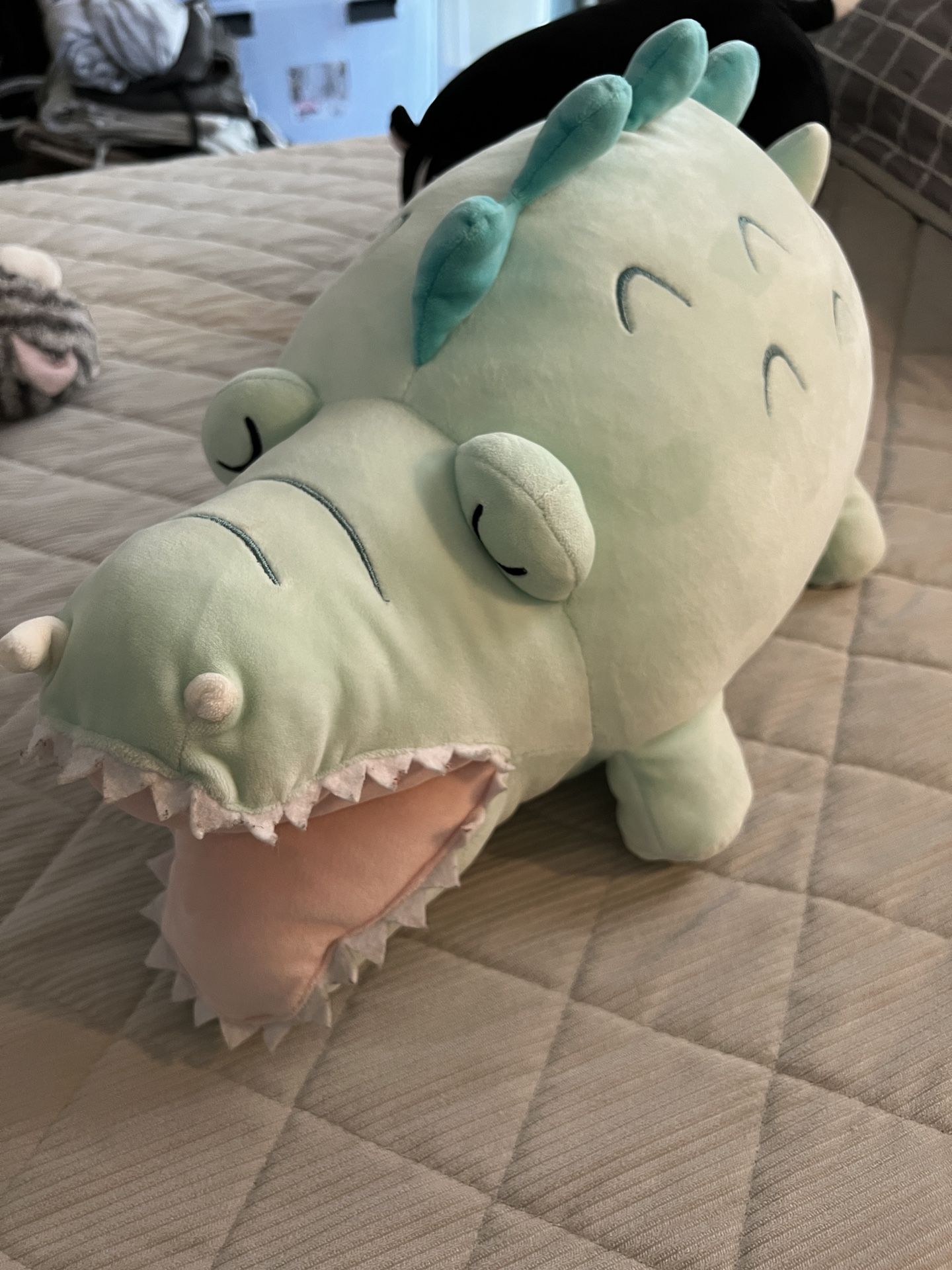 Alligator Plush Pillow Daiso
