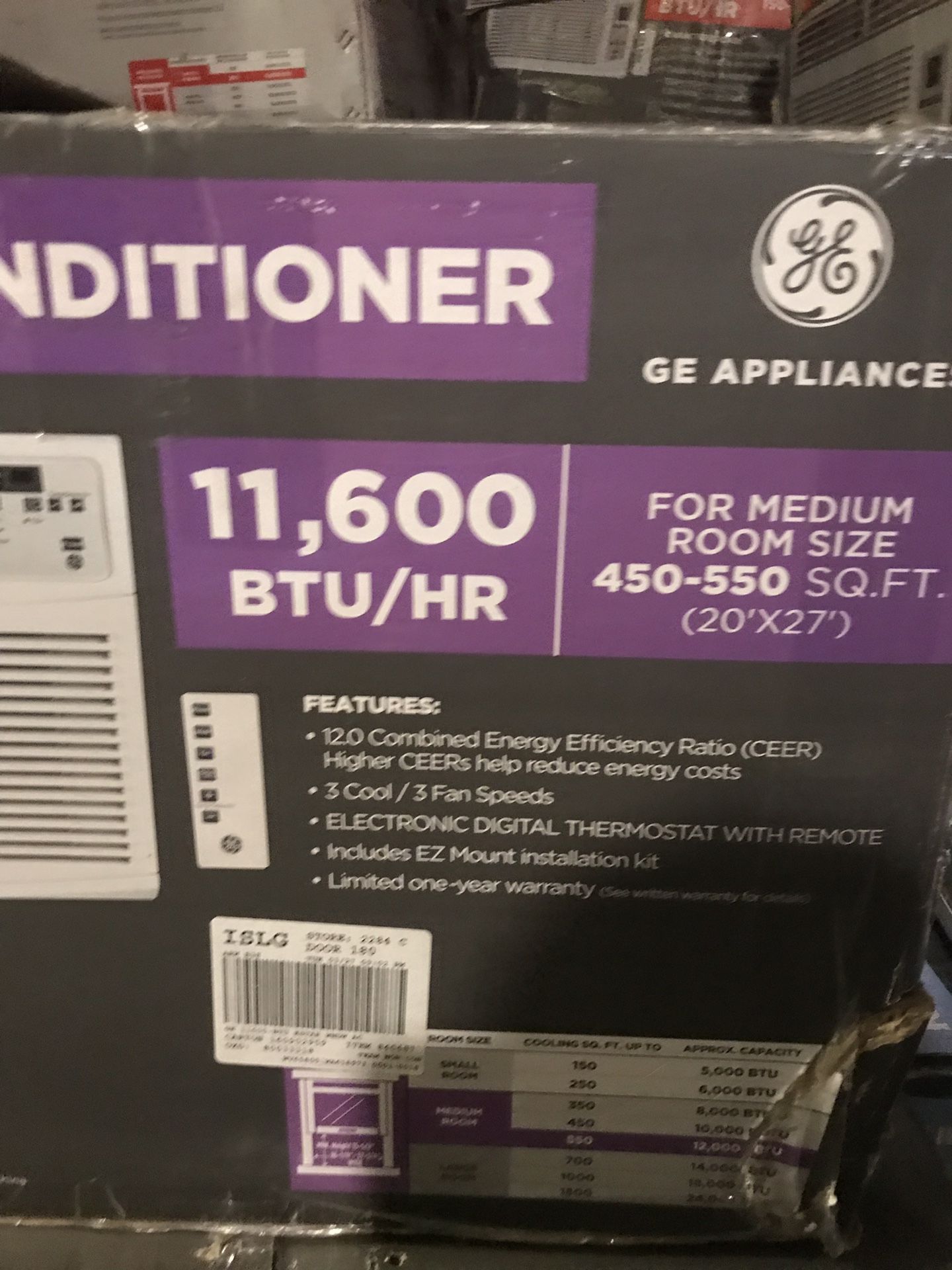Ge 12000 btu air conditioner ahs12ax