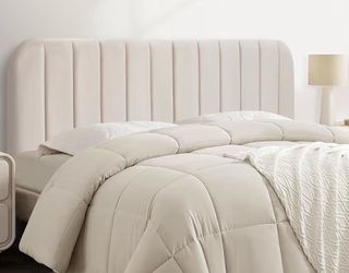 Cream Upholstered Queen Headboard