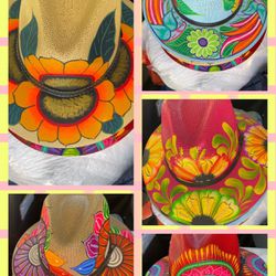 Hand Painted Mexican Hats 