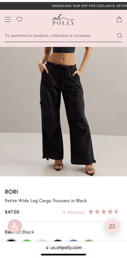 Oh Polly Black Cargo Ships Pants