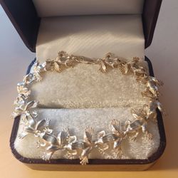 Kabana Sterling Silver Frog Link Bracelet Rare Vintage 