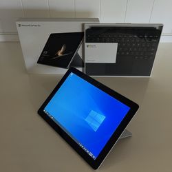 Surface Go w/ Surface Type Cover & tempered glass screen protector all included!