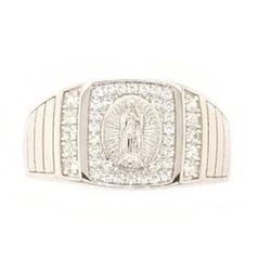 Sterling Silver 925 Virgin Mary Ring