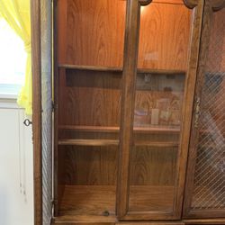 $0  China  Cabinet With Glass Door