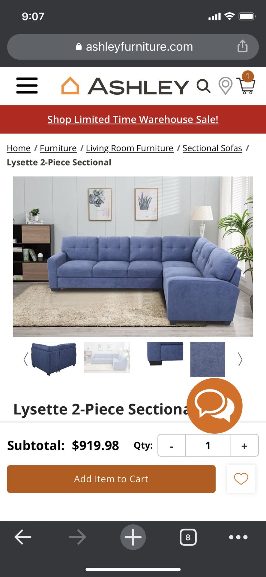 Blue Sectional for Sale in Goodyear, AZ - OfferUp