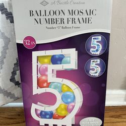 Balloon Mosaic Number Frame #5