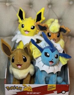 Pokemon Eevee plush collection