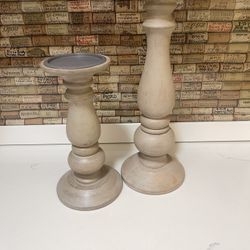 Grey Candle Holder Set