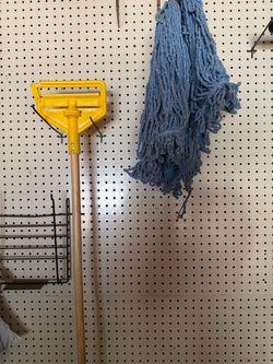Yellow Mop with Blue Head