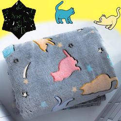 Cat Blanket Glow In The Dark