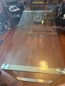 Modern Glass and chrome desk