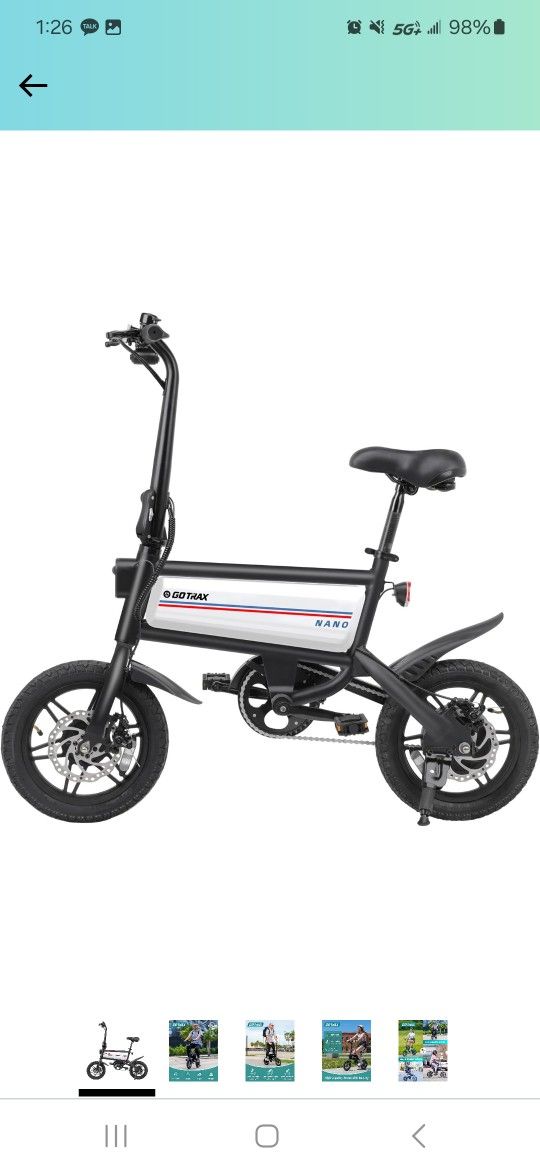 New Gotrax Electric Bike Max Range 25 Miles