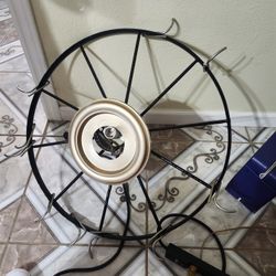 Cast Iron Kitchen Lighted Pot Rack
