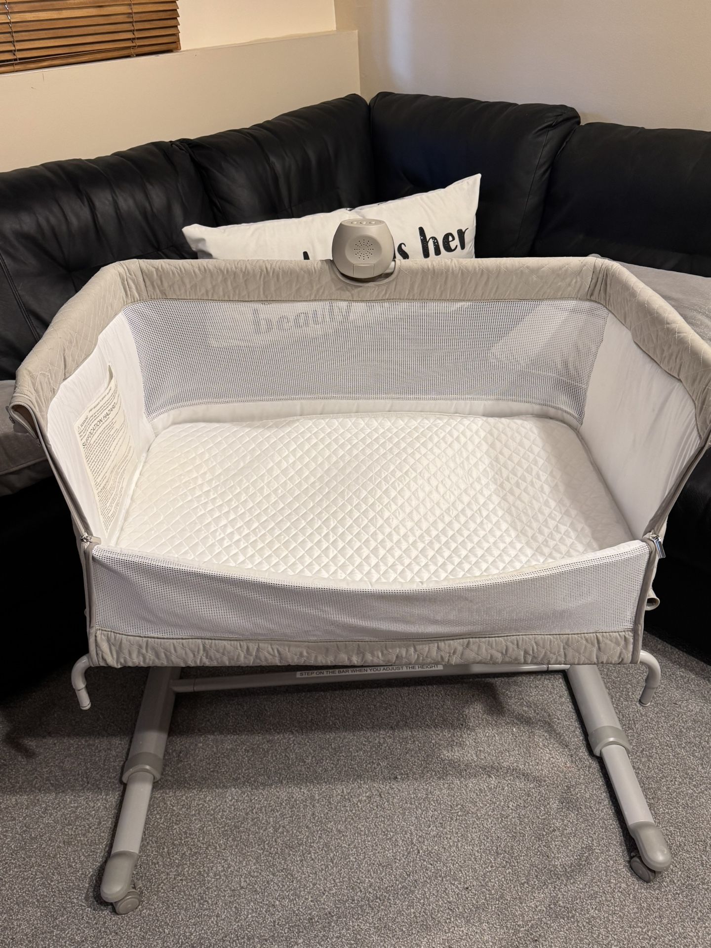 Cloud Baby Bedside Bassinet, Bed Crib for Infant and Newborn, Portable Sleeper for Co-Sleeping, Includes Hanging Figurine and Music - for Girls and Bo