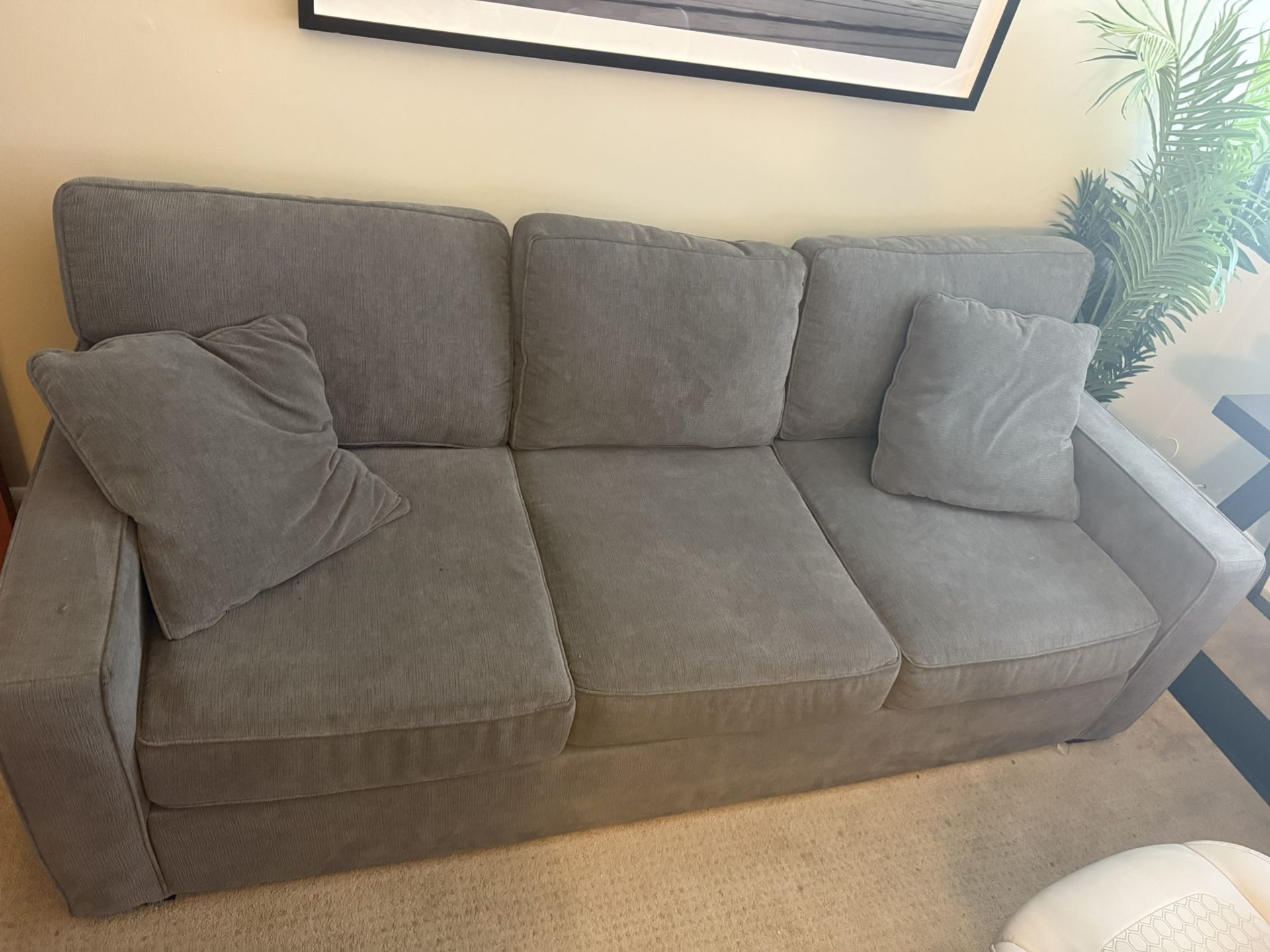 Grey Convertible “pull out” Couch