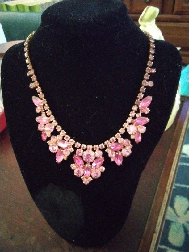 Pink Ringtone Necklace Vintage