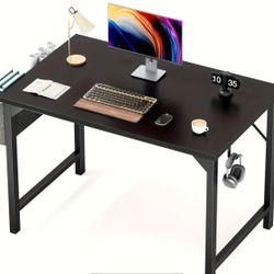 Brand New Computer Desk 48 Inch Office Gaming Study Writing Work Kids Student Table Modern Simple Style Wood PC Workstation with Storage Bag Headphone