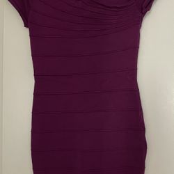 Bebe Bandage Dress Purple 