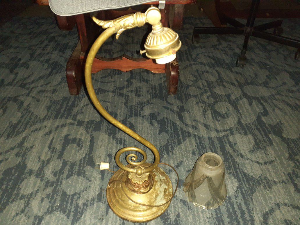 Antique solid brass lamp