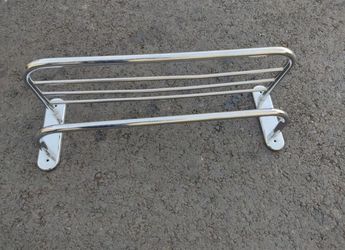 24" Chrome Wall Mounted Towel Rack For Sale