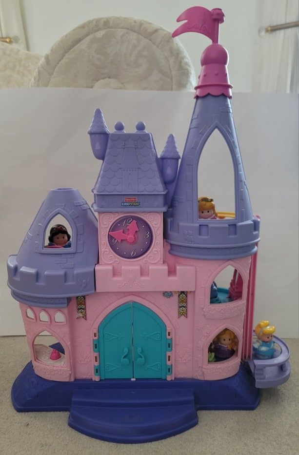 Disney Princess Fisher Price Little People Musical Songs Palace Castle and Figues