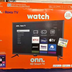 Brand New 32” Roku Smart TV With Full motion Wallmount bracket included‼️ $70