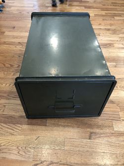 Vintage army filing cabinet