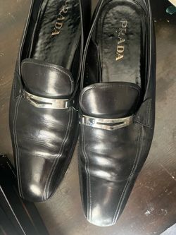 Prada Black Leather Loafers