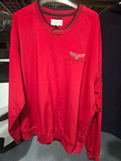 Corvette Embroidered Red Crewneck Sweatshirt