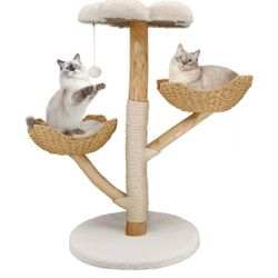 44Inch Large Cats Tower Made by Wood with Sturdy Base and Sisal Rope Scratcher - Kitty Tall Activity