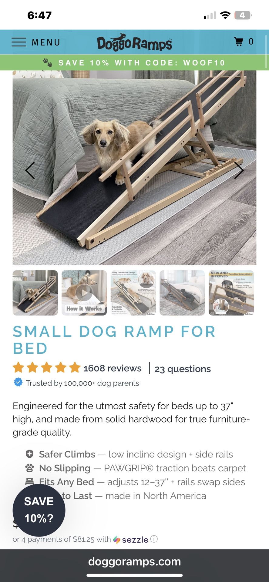 Maple Wood New Dog Ramp