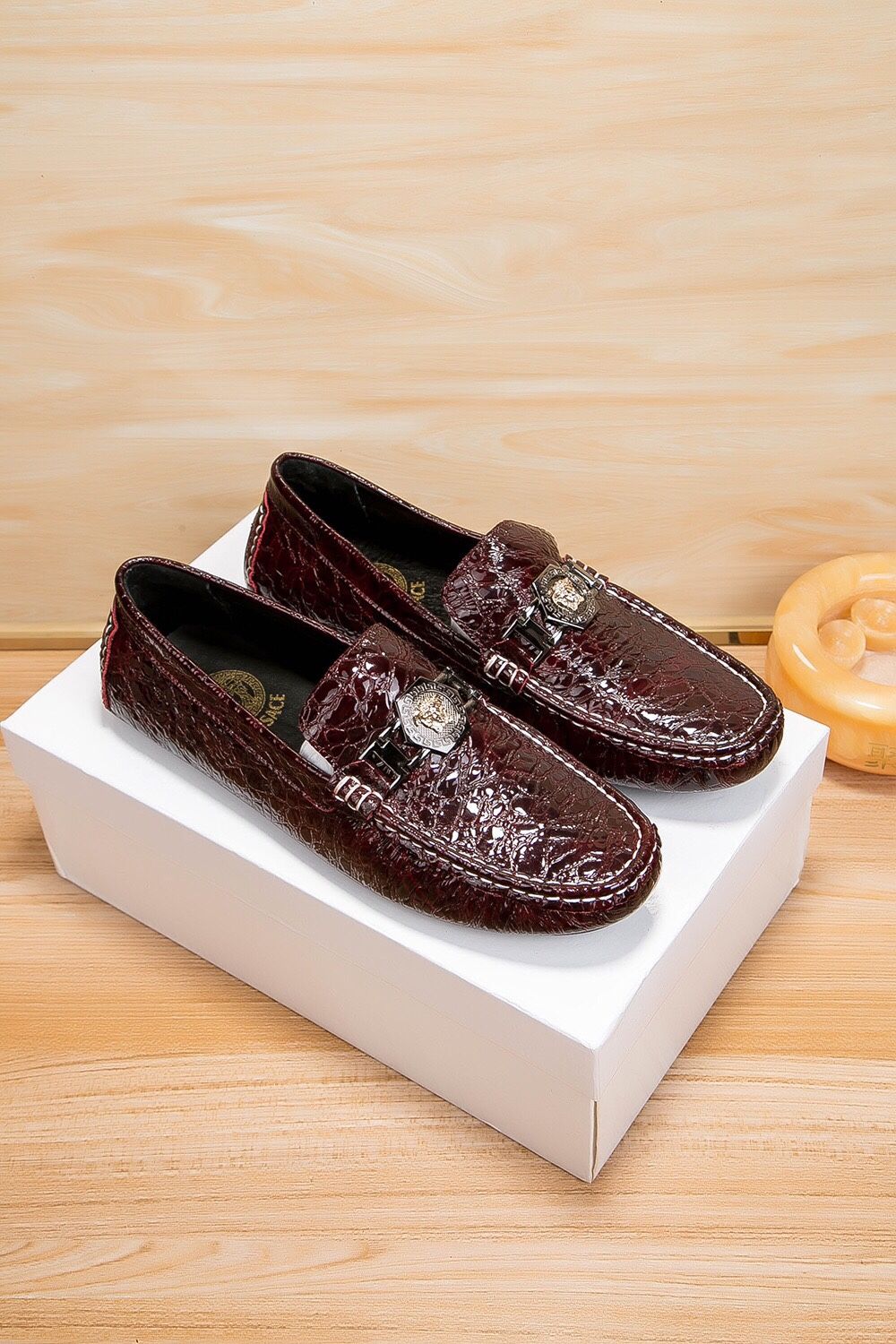 Versace Men’s Leather Shoes With Box New 