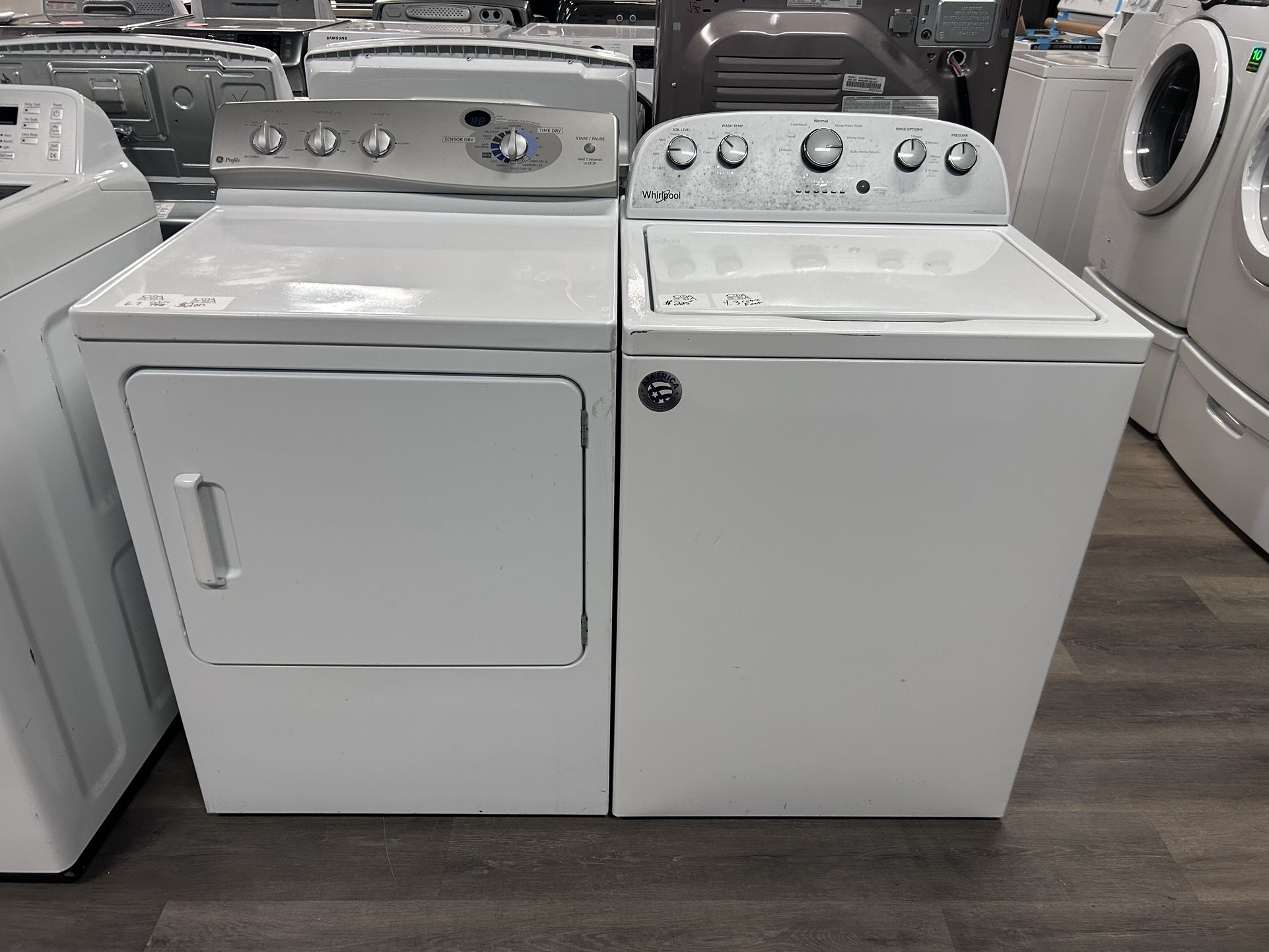 washer and dryer