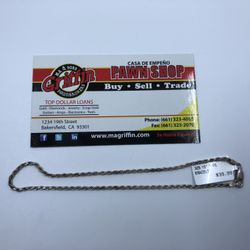 10” Silver Rope Bracelet 