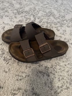 Arizona Brown Birko-Flor Slide Sandal Birkenstock