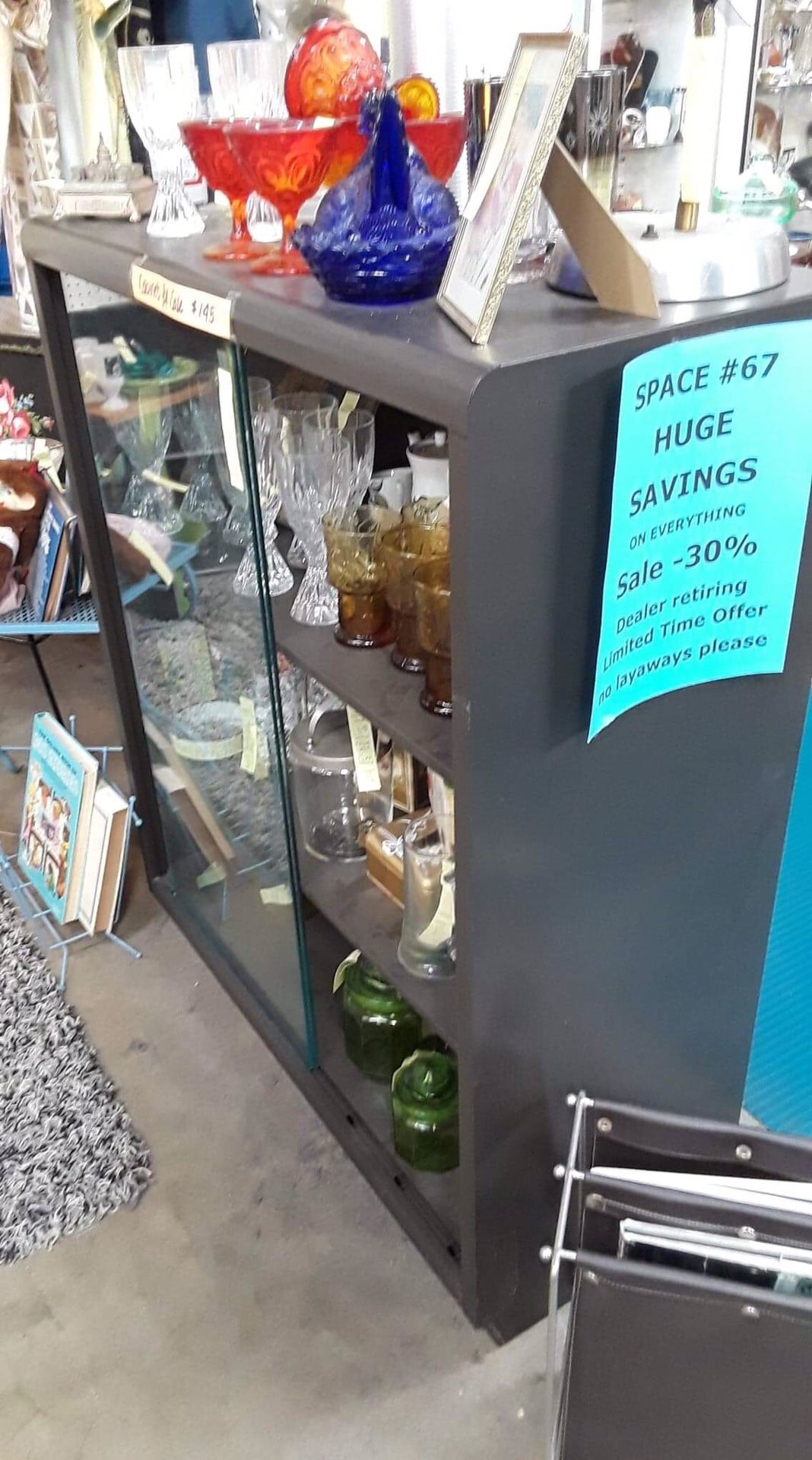 Vintage Steelcase Cabinet with Sliding glass doors. Original price $275, sale price $145. Recently powder coated. Located at Long Beach Antique Mall